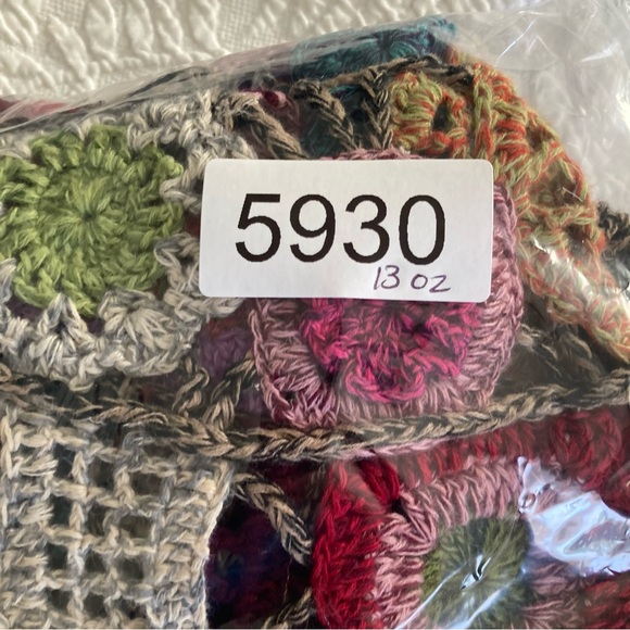 Y2K crochet cardigan sweater Marissa Christina 3D artsy floral fairy festival M - Picture 11 of 11